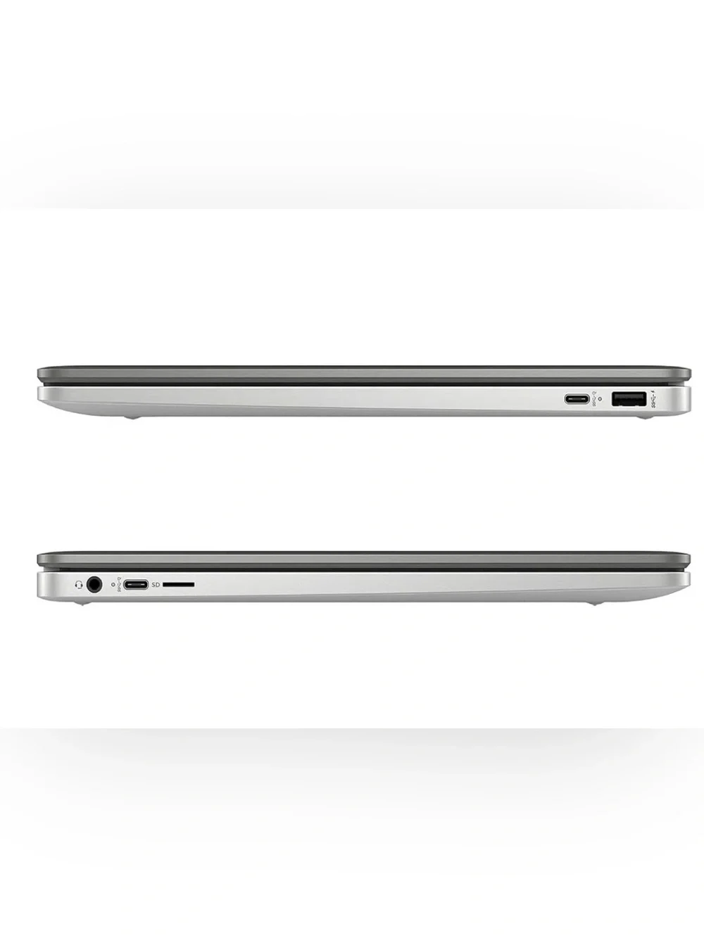 HP HD Premium Chromebook in Arctic Silver with Case